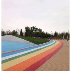 南川區 彩色生態透水混凝土  彩色透水混凝土道路 透水混凝土施工價格 彩色透水混凝土材料生產廠家   壓模混凝土材料廠家