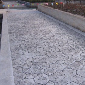 孝感市彩色藝術地坪 壓模地坪 施工材料罩面保護劑 免費提供壓花模具使用