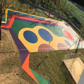 彩色強固透水混凝土 生態透水混凝土 操場地坪 園林景區透水地坪