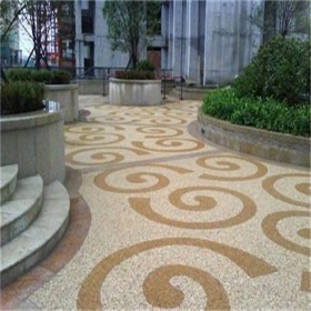 露骨彩色透水混凝土 操場(chǎng)彩色混凝土 廠家出售