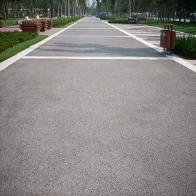 路面彩色透水混凝土 商業街彩色混凝土 案例樣式