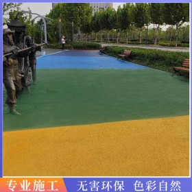 廣場彩色透水混凝土 c25彩色混凝土 露骨地坪 廠家工程案例