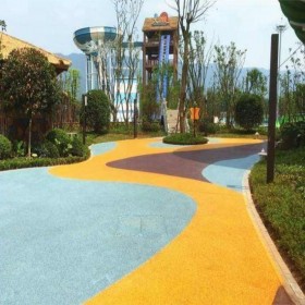 園林道路彩色混凝土 透水混凝土路面 生態(tài)透水混凝土粘接劑 工程