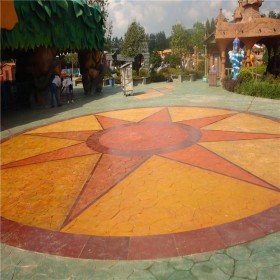 壓花地坪 水泥壓印地面 混凝土透水地坪 壓花地坪強(qiáng)化料 費(fèi)用