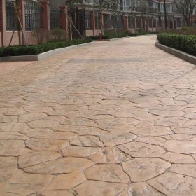 彩色壓花水泥地坪 壓模地坪 藝術(shù)壓花地坪材料 多少錢一個平方