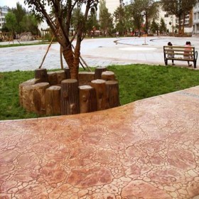 壓膜地坪 壓花混凝土地坪 彩色壓?；炷恋仄?設計方案