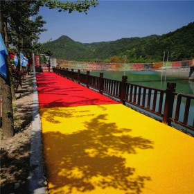 彩色生態透水混凝土地坪 透水混凝土施工價格 彩色透水混凝土材料生產廠家 透水粘接劑廠家送貨到工地