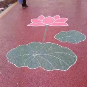 透水性混凝土彩色路面 商業街彩色透水混凝土 透水彩色地坪 原材料有哪些