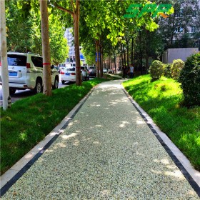 人行道透水混凝土 路面彩化鋪裝材料及透水混凝土施工 廠家直銷 品類齊全