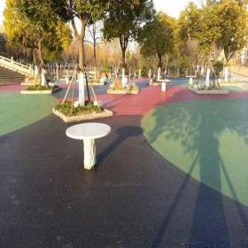 彩色透水混凝土道路 人行道透水混凝土 盲道透水混凝土 透水砼