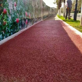 透水混凝土 彩色透水混凝土材料生產(chǎn)廠家 透水混凝土增強(qiáng)劑價(jià)格 豪軒地坪