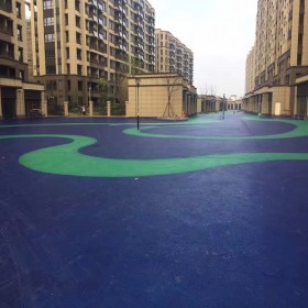 彩色透水地面 海綿透水地坪 露骨彩色透水混凝土 豪軒專業的材料廠家