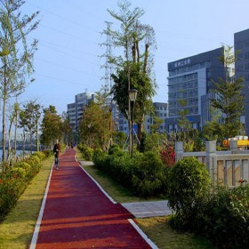 細粒式彩色透水混凝土 廣場彩色透水混凝土 園林道路彩色混凝土 透水性混凝土