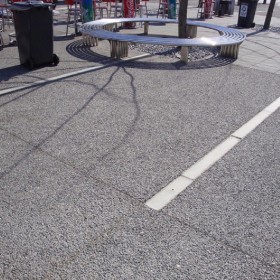 人行道彩色透水混凝土 盲道透水混凝土 園林道路彩色混凝土 材料廠家