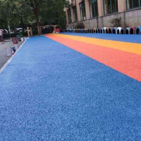 彩色透水混凝土 車行彩色透水混凝土道路 透水混泥土施工公司