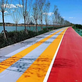 玉林市 盲道透水混凝土 人行道彩色透水混凝土 車行彩色透水混凝土路 生產企業