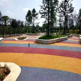 合川區 透水性混凝土彩色路面 花紋景觀彩色混凝土 生態透水混凝土 彩色透水砼 專業材料生產廠家