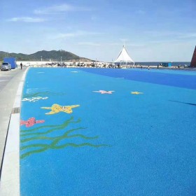 上饒市 操場彩色混凝土 c25彩色透水混凝土 生態透水地坪 生產企業