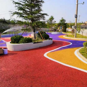 麗江透水地坪 小區彩色混凝土路面 透水混凝土材料組成 透水砼地面 材料廠家