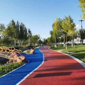 透水路面配料 彩砼路 小區彩色混凝土路面