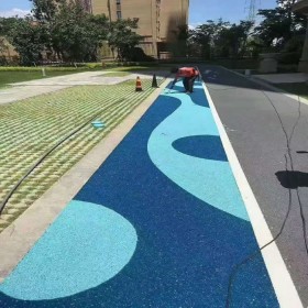 生態混凝土透水路面 混凝土透水性道路 彩色透水混凝土停車場 生產企業