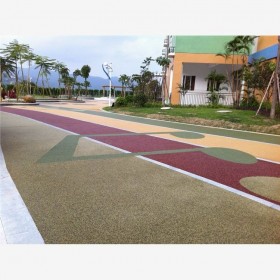 紅色透水混凝土價格 彩色透水混凝土單價價格 透水路面需要哪些材料