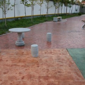 溫江縣 壓花混凝土地坪 海綿透水地坪 豪軒環氧地坪